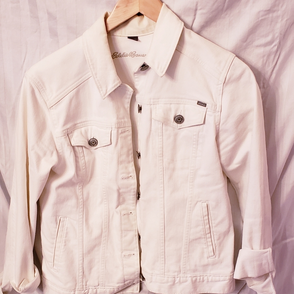 MD White Eddie Bauer Jean Jacket